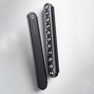 Uhivi classic black leather aluminum parking sign black vs silver