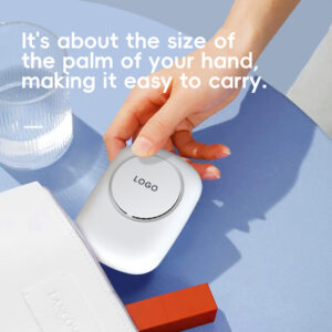Uhivi palm-sized portable fan fits in hand and pocket